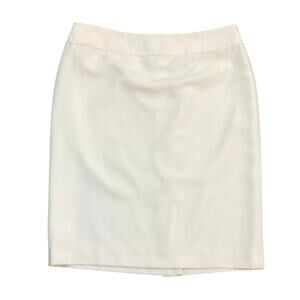 Kasper Separates White Pencil Skirt Classic Career Wear Basic Knee Length Sz 14